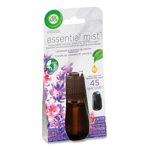 Air Wick Essential Mist Refill, Lavender and Almond Blossom, 0.67 oz Bottle (98552EA)