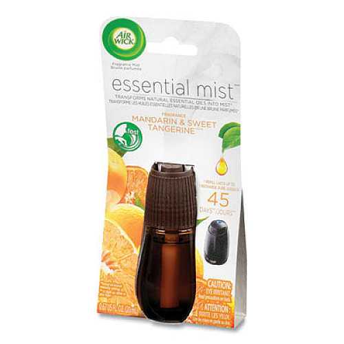 Air Wick Essential Mist Refill, Mandarin Orange, 0.67 oz Bottle, 6/Carton (98551)