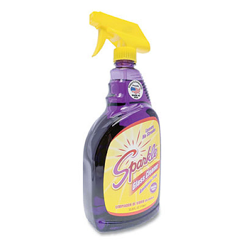 Sparkle Glass Cleaner, 33.8 oz Spray Bottle, 12/Carton (20345CT)