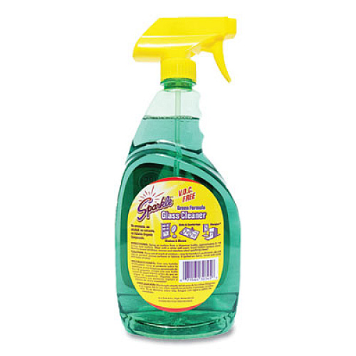 Sparkle Green Formula Glass Cleaner, 33.8 oz Bottle, 12/Carton (30345CT)