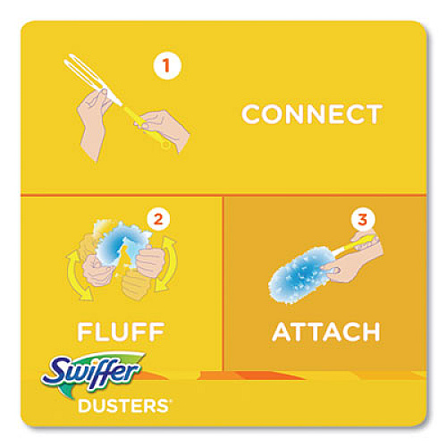 Swiffer Dusters Refill, Fiber Bristle, Light Blue, 18/Box (99036BX)