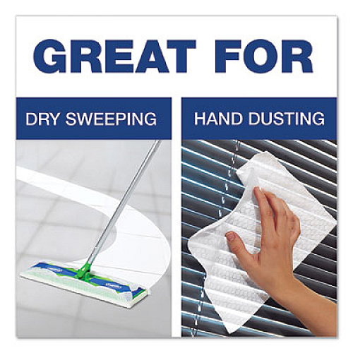 Swiffer Dry Refill Cloths, 10.63 x 8, White, 32/Box, 6 Boxes/Carton (33407CT)