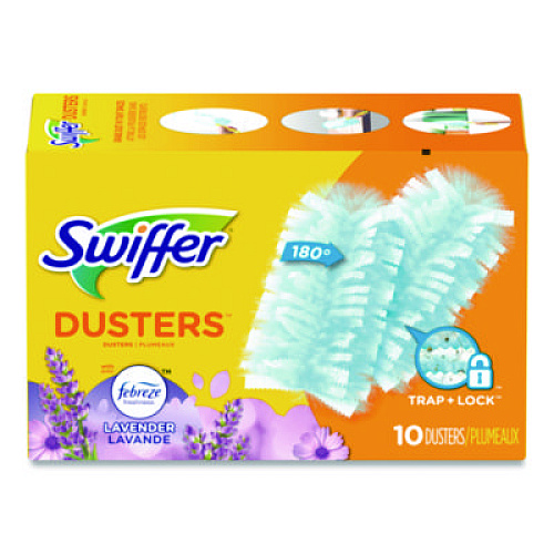 Swiffer Refill Dusters, DustLock Fiber, Light Blue, Lavender Vanilla Scent,10/Box,4 Boxes/Carton (21461CT)
