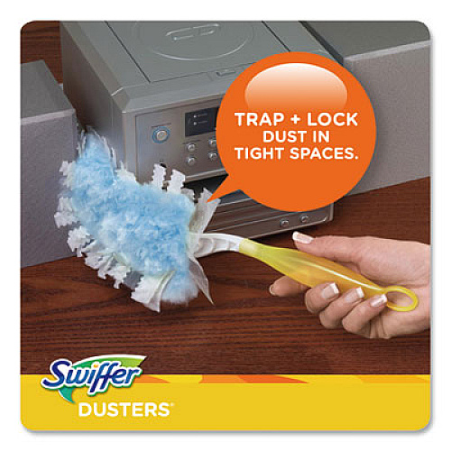Swiffer Refill Dusters, Dust Lock Fiber, Light Blue, Unscented, 10/Box, 4 Box/Carton (21459CT)