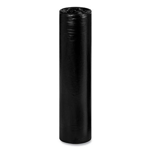Boardwalk Repro Low-Density Can Liners, For Slim Jim Containers, 23 gal, 1 mil, 28 x 45, Black, 15 Bags/Roll, 10 Rolls/Carton (BWKSJ2845B)