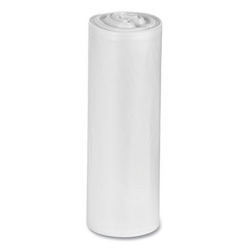 Boardwalk Repro Low-Density Can Liners, For Slim Jim Containers, 23 gal, 1 mil, 28 x 45, Clear, 15 Bags/Roll, 10 Rolls/Carton (BWKSJ2845C)