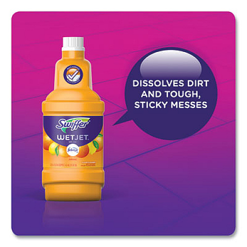 Swiffer WetJet System Cleaning-Solution Refill, Citrus Scent, 1.25 L Bottle, 4/Carton (77812)