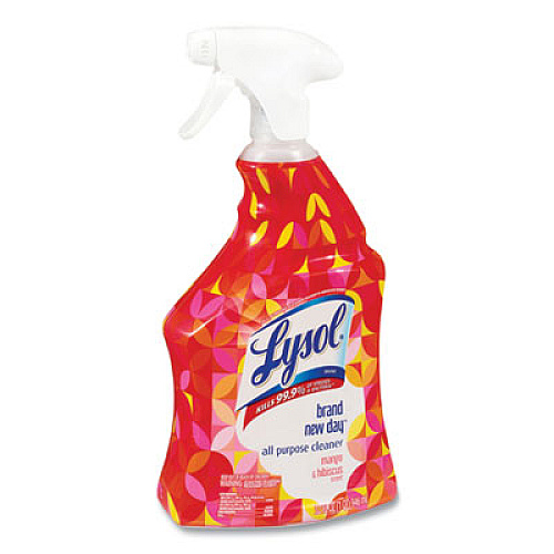 LYSOL Brand Ready-to-Use All-Purpose Cleaner, Mango and Hibiscus, 32 oz Spray Bottle, 9/Carton (98769)