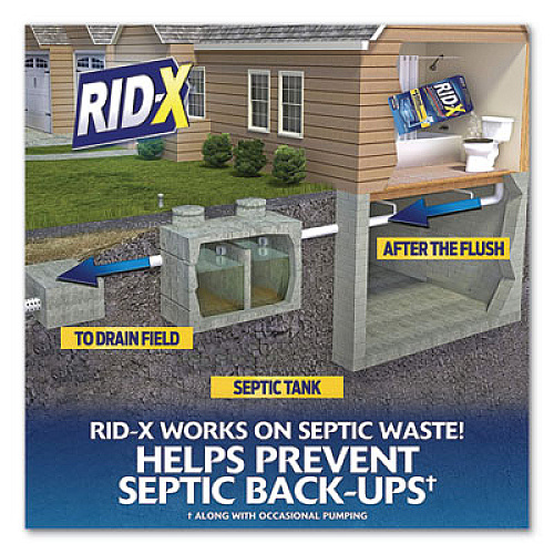 RID-X Septic System Treatment Concentrated Powder, 19.6 oz, 6/Carton (80307)