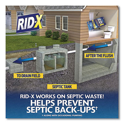 RID-X Septic System Treatment Concentrated Powder, 9.8 oz, 12/Carton (80306)