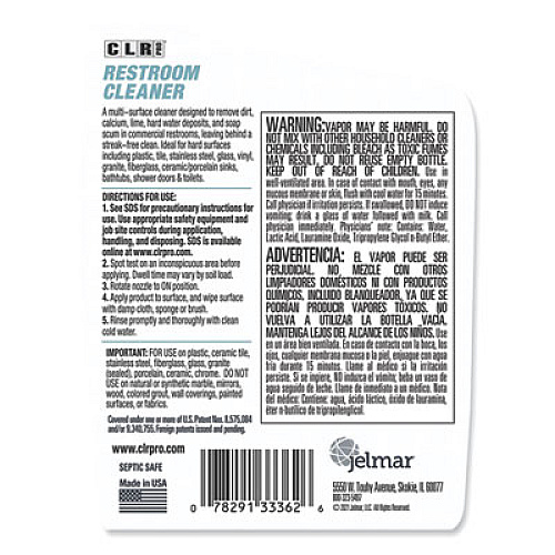 CLR PRO Restroom Cleaner, 32 oz Pump Spray (FMRC326PROEA)