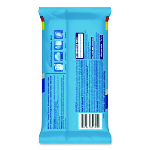 Windex Glass and Surface Wet Wipe, Cloth, 7 x 8, 38/Pack (319251EA)