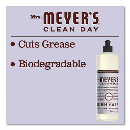 Mrs. Meyer's Dish Soap, Lavender Scent, 16 oz Bottle (347634EA)