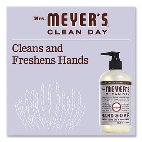 Mrs. Meyer's Clean Day Liquid Hand Soap, Lavender Scent, 12.5 oz, 6/Carton (651311)