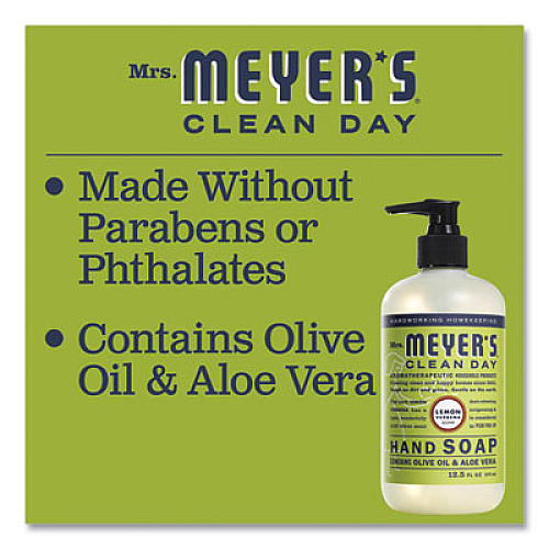 Mrs. Meyer's Clean Day Liquid Hand Soap, Lemon Verbena, 12.5 oz (651321EA)