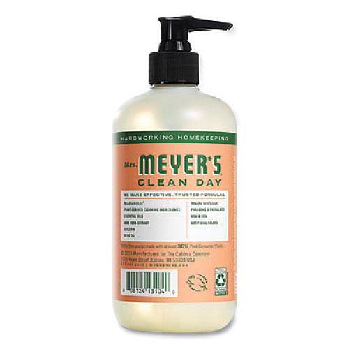 Mrs. Meyer's Clean Day Liquid Hand Soap, Geranium Scent, 12.5 oz, 6/Carton (651332)