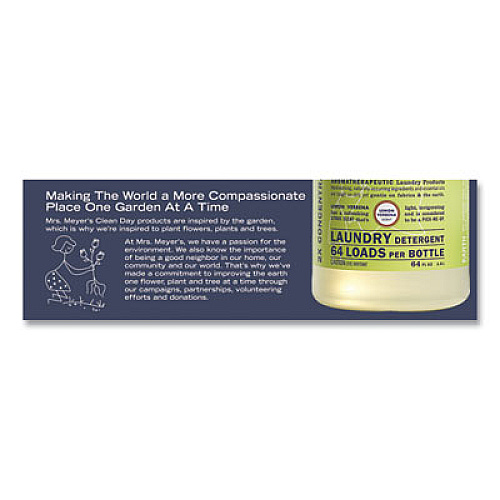 Mrs. Meyer's Liquid Laundry Detergent, Lemon Verbena Scent, 64 oz Bottle (375577EA)