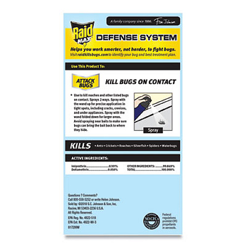 Raid Ant/Roach Killer, 14.5 oz, Aerosol Can, Outdoor Fresh (655571EA)