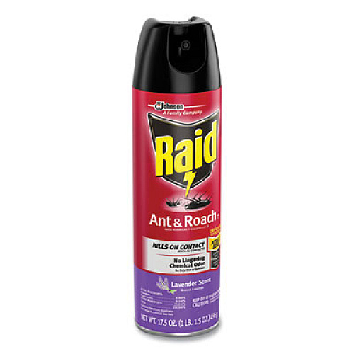 Raid Ant and Roach Killer, 17.5 oz Aerosol Spray, Lavender, 12/Carton (386221)