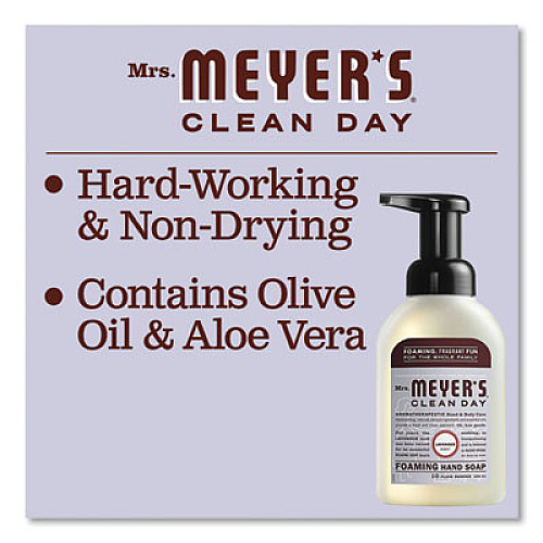 Mrs. Meyer's Foaming Hand Soap, Lavender, 10 oz, 6/Carton (662031)