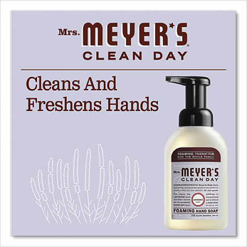 Mrs. Meyer's Foaming Hand Soap, Lavender, 10 oz, 6/Carton (662031)