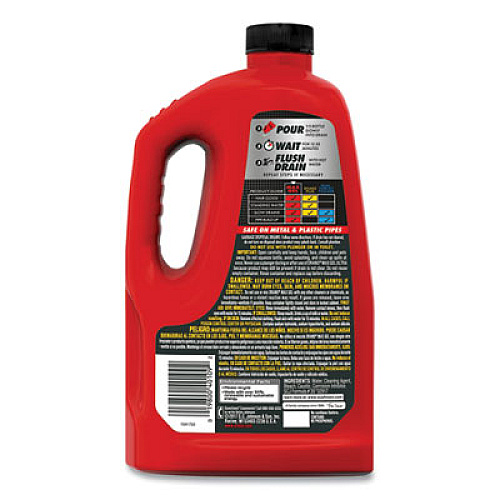 Drano Max Gel Clog Remover, Bleach Scent, 80 oz Bottle, 6/Carton (694772)