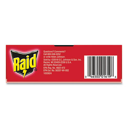 Raid Roach Baits, 0.7 oz, Box, 6/Carton (697330)