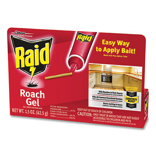 Raid Roach Gel, 1.5 oz Box, 8/Carton (697332)