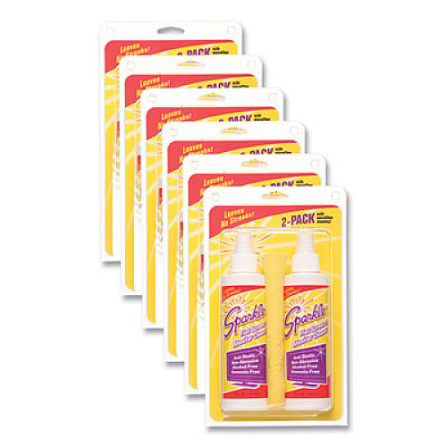 Sparkle Flat Screen and Monitor Cleaner, Pleasant Scent, 8 oz Bottle, 2/Pack (50128)