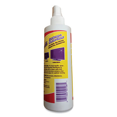 Sparkle Flat Screen and Monitor Cleaner, Pleasant Scent, 8 oz Bottle (50108)