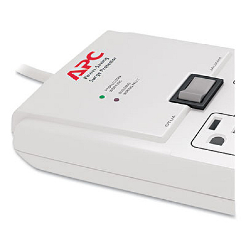 APC Home/Office SurgeArrest Protector, 8 Outlets, 6 ft Cord, 2030 Joules, White (P8GT)