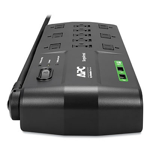 APC Performance SurgeArrest Power Surge Protector, 11 AC Outlets, 2 USB Ports, 8 ft Cord, 2880 J, Black (P11U2)