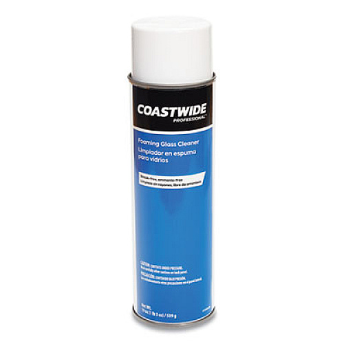Coastwide Professional Foaming Glass Cleaner, Fresh and Clean, 19 oz Aerosol Spray, 6/Carton (58496A50874)