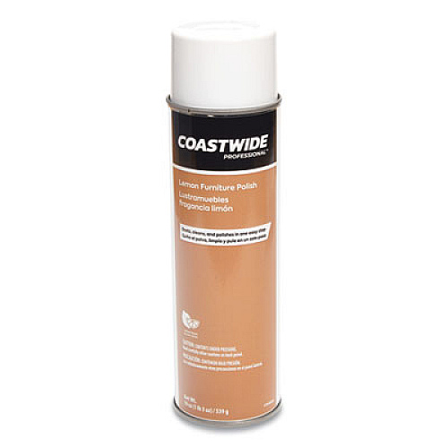 Coastwide Professional Furniture Polish, Lemon Scent, 19 oz Aerosol Spray, 6/Carton (58512A50875)