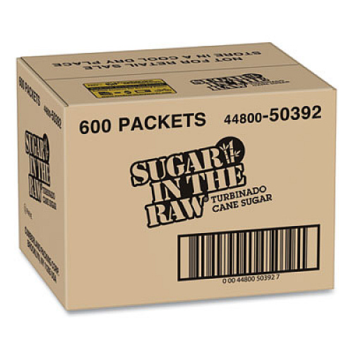 Sugar in the Raw Sugar, 0.18 oz Packet, 600/Carton (50392)