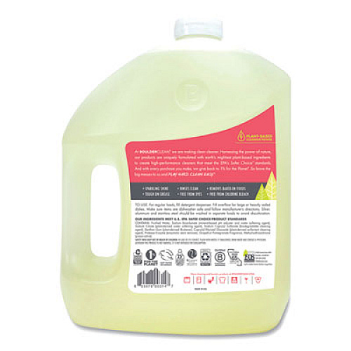 Boulder Clean Dishwasher Detergent, Grapefruit Pomegranate, 100 oz Bottle, 4/Carton (003144CT)