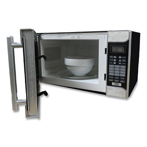 Avanti 0.7 cu ft Countertop Microwave Oven, 700 W, Black/Stainless Steel (MO7103SST)