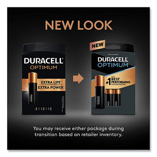 Duracell Optimum Alkaline AA Batteries, 4/Pack (OPT1500B4PRT)