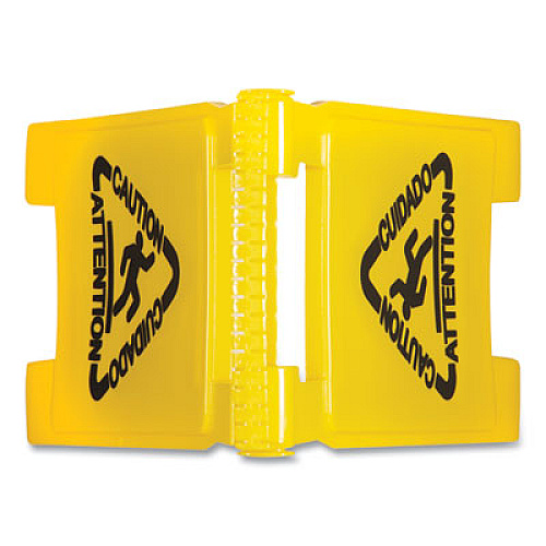 Boardwalk Site Safety Wet Floor Caution Sign, 2-Sided, 10 x 2 x 26, Yellow (26FLOORSIGN)