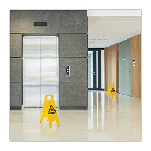 Boardwalk Site Safety Wet Floor Caution Sign, 2-Sided, 10 x 2 x 26, Yellow (26FLOORSIGN)