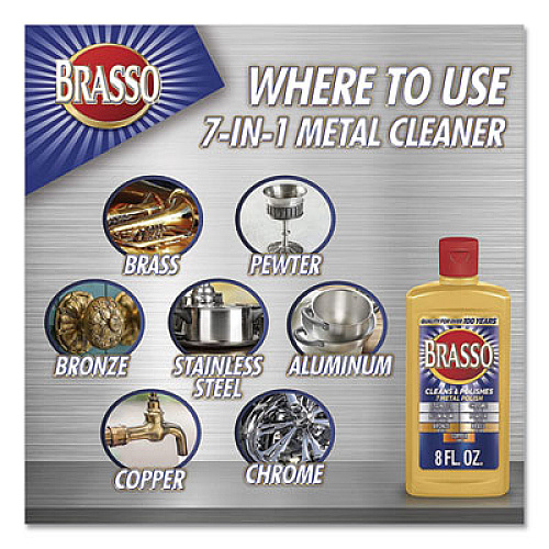 BRASSO Metal Surface Polish, 8 oz Bottle (89334)