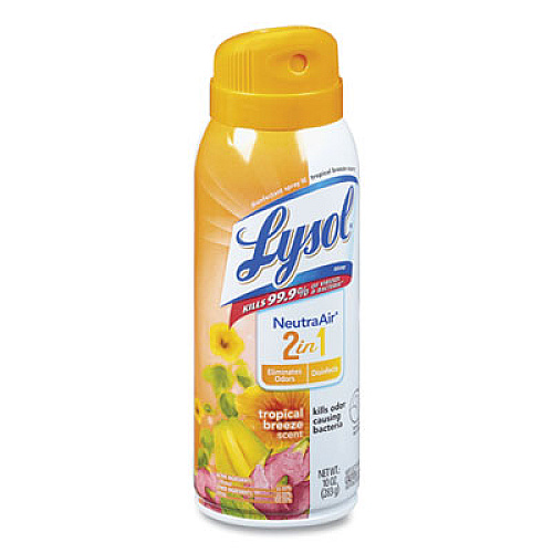 LYSOL Neutra Air 2 in 1 Disinfectant Spray III, Tropical Breeze, 10 oz Aerosol Spray, 6/Carton (98289CT)