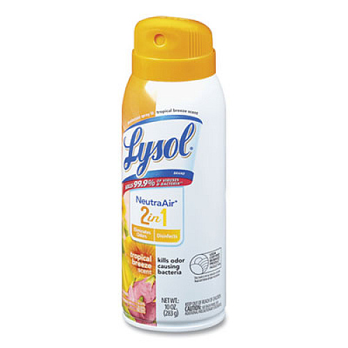 LYSOL Neutra Air 2 in 1 Disinfectant Spray III, Tropical Breeze, 10 oz Aerosol Spray, 6/Carton (98289CT)