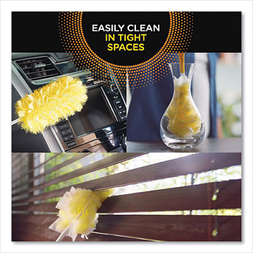Swiffer Heavy Duty Dusters Starter Kit, 6" Handle with Two Disposable Dusters, 4 Kits/Carton (61712)