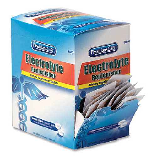 PhysiciansCare Electrolyte Tabs, 2 Tablets/Pack, 125 Packs/Box (90032)