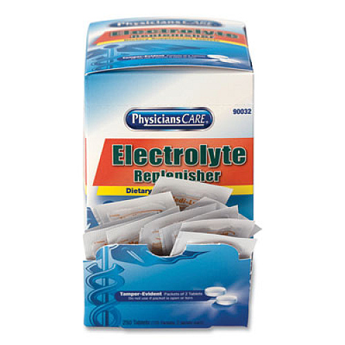 PhysiciansCare Electrolyte Tabs, 2 Tablets/Pack, 125 Packs/Box (90032)