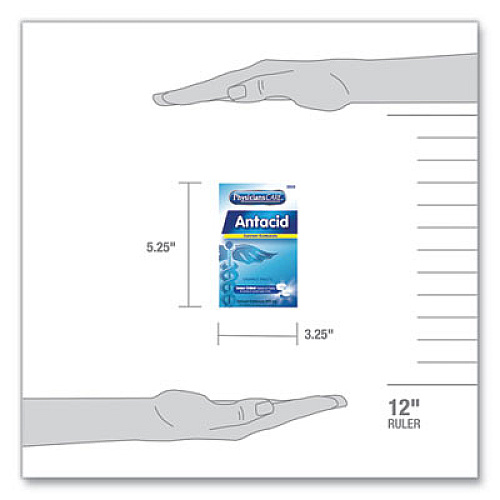 PhysiciansCare Antacid Calcium Carbonate Medication, Two-Pack, 50 Packs/Box (90089)
