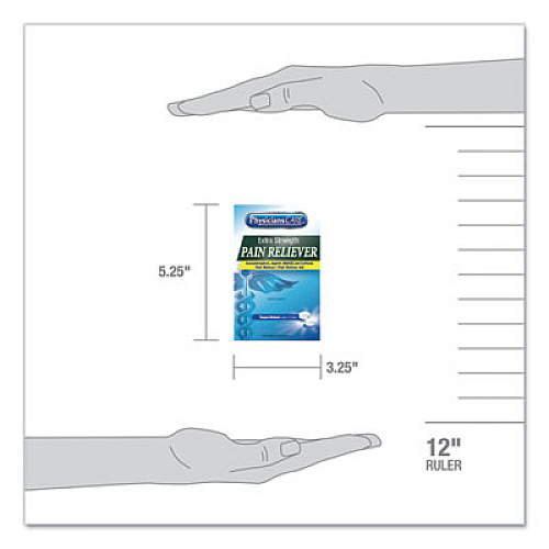 PhysiciansCare Extra-Strength Pain Reliever, Two-Pack, 50 Packs/Box (90316)