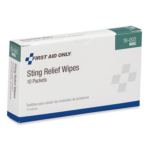 PhysiciansCare by First Aid Only First Aid Sting Relief Pads, 10/Box (19002)