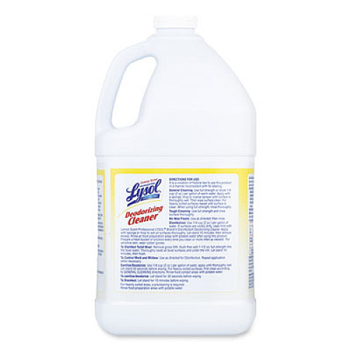 Professional LYSOL Brand Disinfectant Deodorizing Cleaner Concentrate, 1 gal Bottle, Lemon, 4/Carton (76334CT)